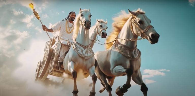 Snoop Dogg cabalga a lomos de la IA en su último videoclip