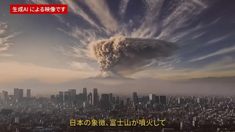 Japón usa un vídeo con IA para encender las alertas sobre Monte Fuji