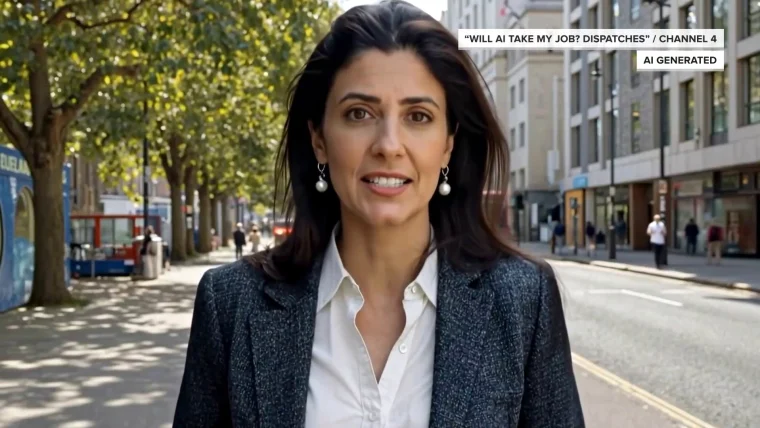 Channel 4 estrena su primera presentadora creada por IA