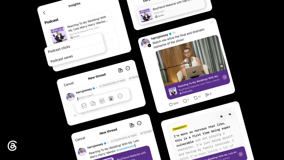 Threads lanza herramientas de podcasts para creadores y oyentes